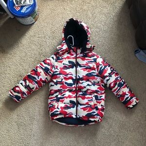 Tommy Hilfiger Camouflage Puffer Coat Sz L/G 14/16 Boys